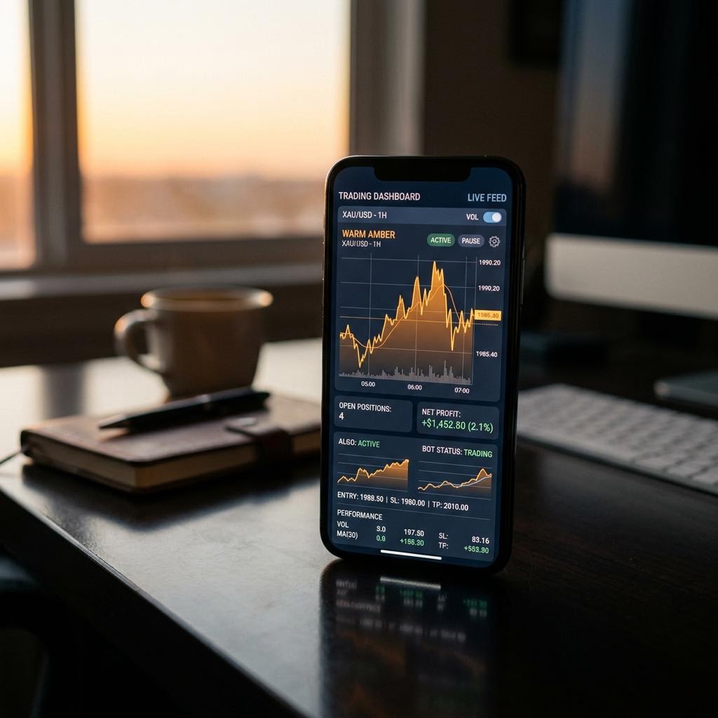 Tableau de bord Nexix plateforme de trading crypto IA sur mobile